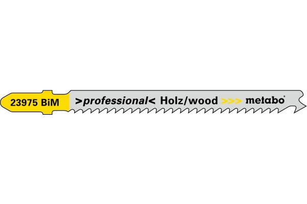 Лобзиковое полотно для дерева Metabo Professional 74 мм T 101 BF, 5 шт (623975000)  фото 