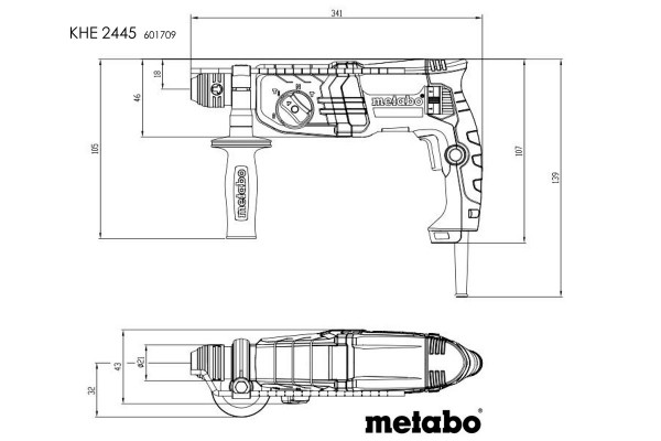 Перфоратор Metabo KHE 2445 (601709500) фото 3