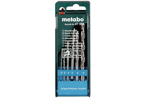 Набор сверл по металлу Metabo HSS-G 6 предметов (627094000)  фото 