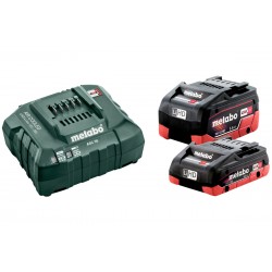 Комплект акумуляторних батарей Metabo LiHD 1х4 Аг 18 В + 1х5.5 Аг 18 В з зарядним пристроєм (685160000)