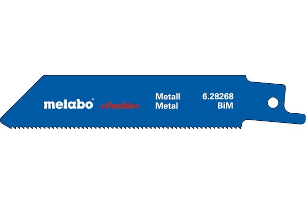 Сабельное полотно по металлу Metabo Flexible 100 мм, S 522 ЕF, 5 шт (628268000)  фото 