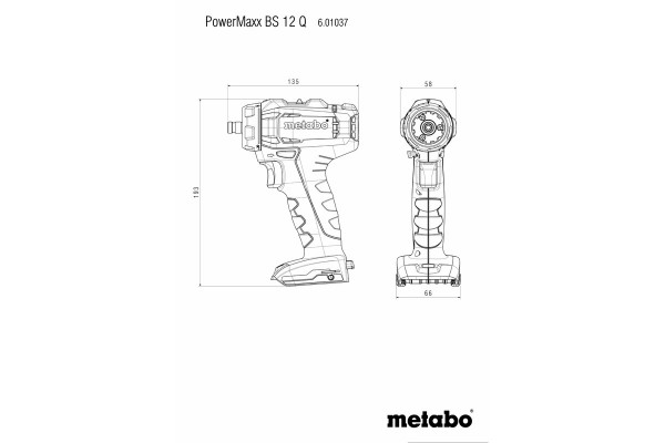 Акумуляторний дриль-шурупокрут Metabo PowerMaxx BS 12 Q (601037500) фото 3
