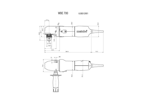 Кутовий дриль Metabo WBE 700 (600512000) фото 1