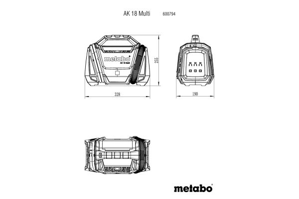 Акумуляторний компресор Metabo AK 18 Multi каркас (600794850) фото 10