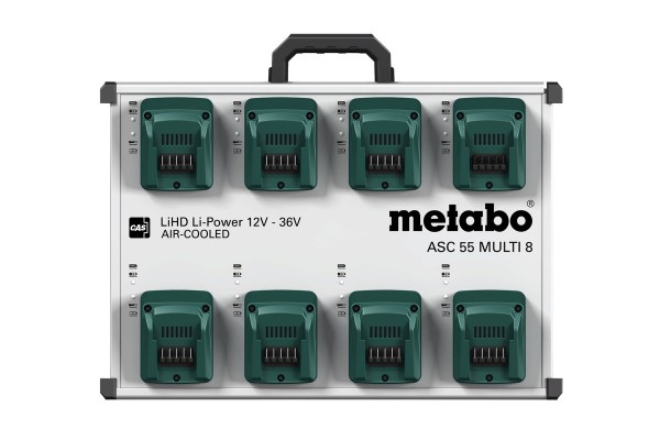 Зарядна станція на 8 акумуляторів Metabo ASC 55 MULTI 8 (627093000) фото 1