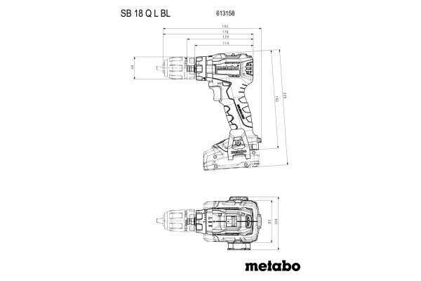 Акумуляторний ударний дриль-шурупокрут Metabo SB 18 L BL Q каркас в кейсі (613158840) фото 6