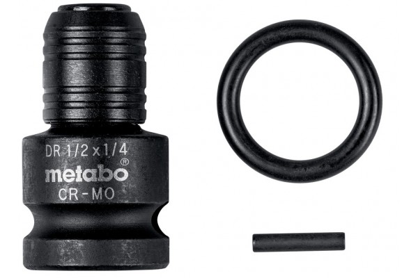 Переходник ударопрочный Metabo с 1/2" на 1/4", с фиксатором (628837000)  фото 