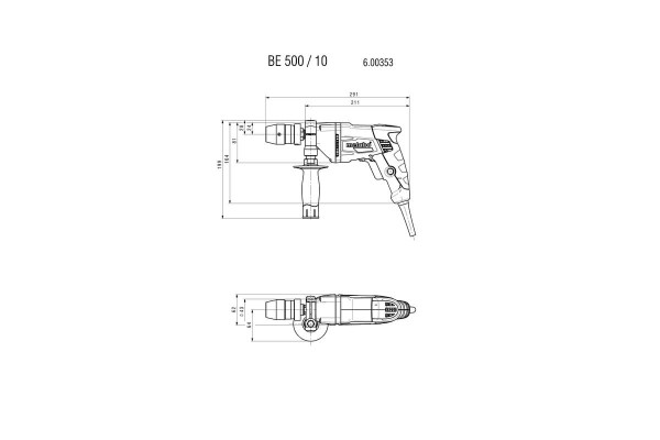 Дриль Metabo BE 500/10 (600353000) фото 2