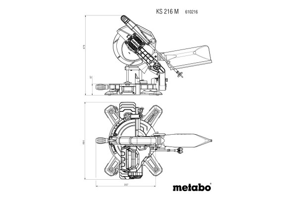 Пила торцювальна Metabo KS 216 M (610216000) фото 10