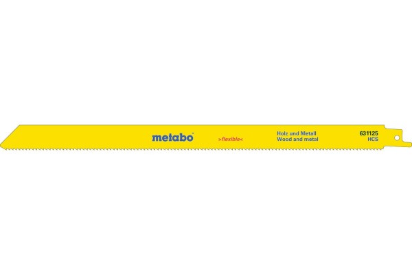 Сабельное полотно по дереву с гвоздями Metabo Flexible 300 мм, S 1211 H, 2 шт (631125000)  фото 