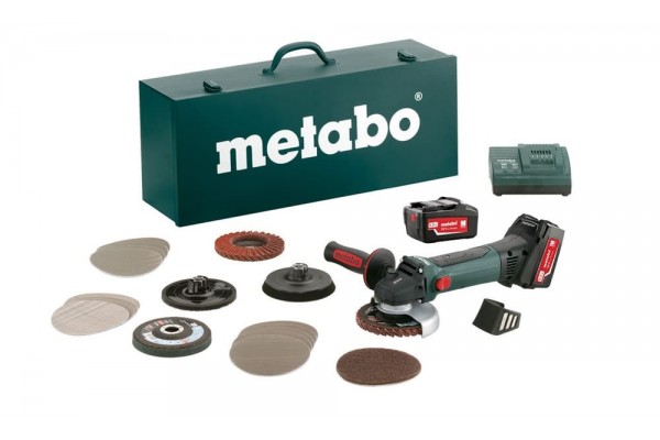 Аккумуляторная болгарка Metabo W 18 LTX 125 Inox Set 5.2 Ач (600174880)  фото 