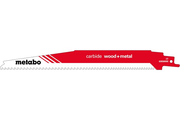 Сабельное полотно по дереву с гвоздями Metabo CARBIDE, 225 мм, S 1156 XHM (626560000)  фото 