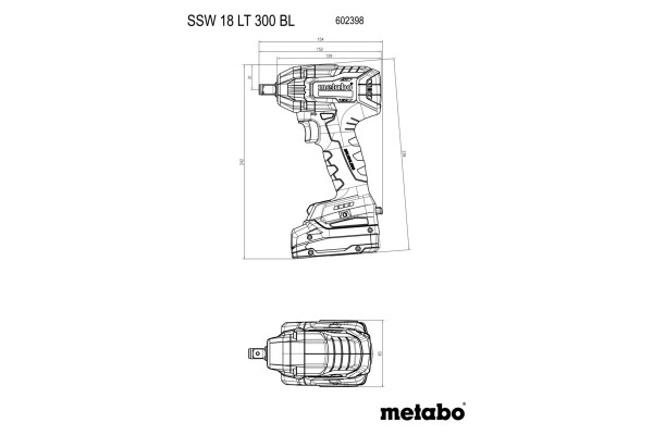 Акумуляторний ударний гайкокрут Metabo SSW 18 LT 300 BL в кейсі (602398840) фото 6