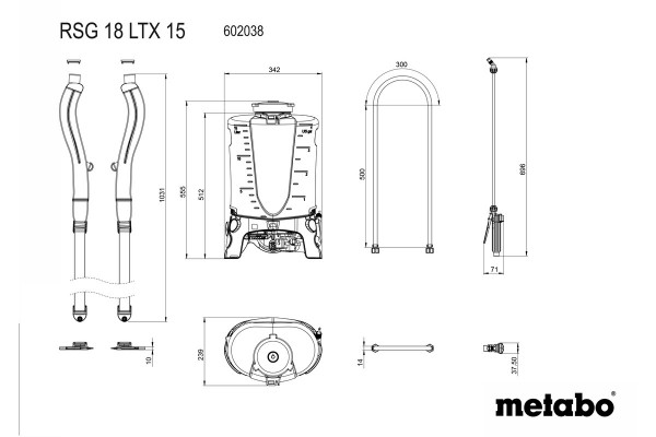Акумуляторний обприскувач Metabo RSG 18 LTX 15 (602038850) фото 2