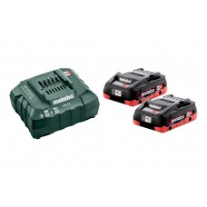 Комплект акумуляторних батарей Metabo LiHD 2х4 Аг 18 В з зарядним пристроєм (685163000)