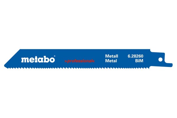 Сабельное полотно по металлу Metabo Professional 150 мм, S 925 VF, 5 шт (628260000)  фото 