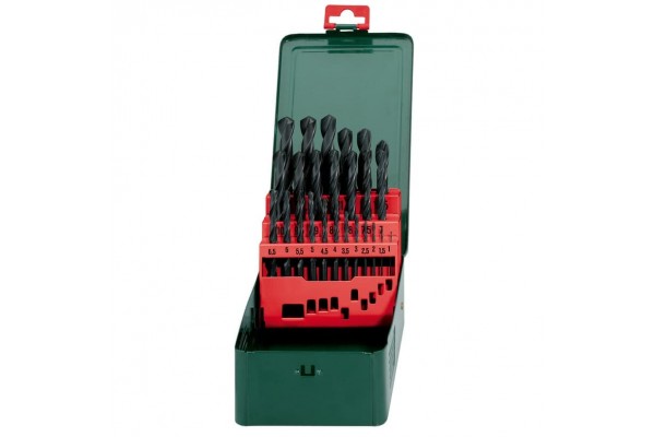 Набір свердел по металу Metabo Promotion HSS-R, SP 25 шт Ø 1-13 мм (627152000)  фото 