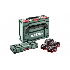 Комплект акумуляторних батарей Metabo LiHD 4х5.5 Аг 18 В з зарядним пристроєм в кейсі (685180000)