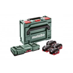 Комплект акумуляторних батарей Metabo LiHD 4х5.5 Аг 18 В з зарядним пристроєм в кейсі (685180000)