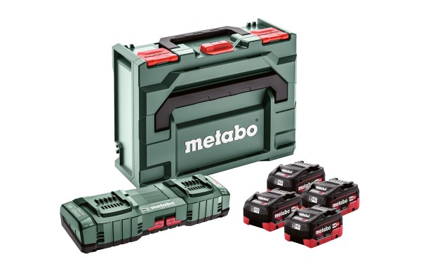 Комплект акумуляторних батарей Metabo LiHD 4х5.5 Аг 18 В з зарядним пристроєм в кейсі (685180000)  фото 