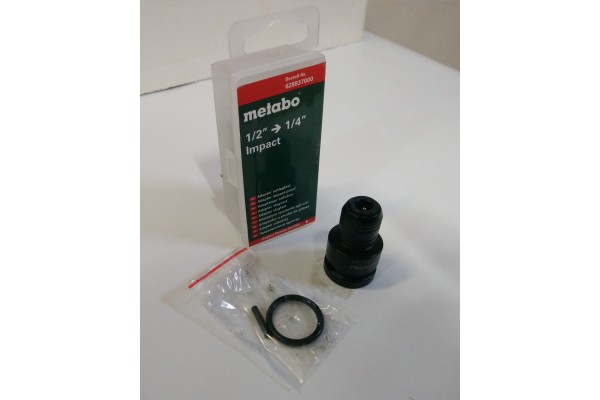 Переходник ударопрочный Metabo с 1/2" на 1/4", с фиксатором (628837000) фото 2