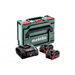 Комплект акумуляторних батарей Metabo LiHDX 2х8 Аг 18 В з зарядним пристроєм в кейсі (685305000)