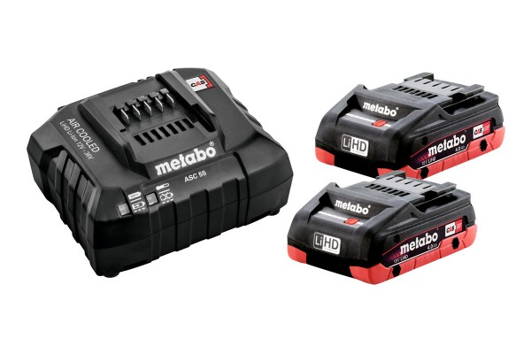 Базовий комплект Metabo LiHD 18 В 4 А*год 2 шт + ASC 55 (685191000)  фото 