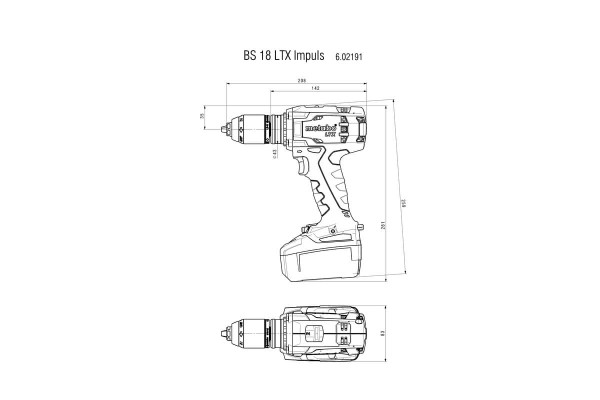 Акумуляторний дриль-шурупокрут Metabo BS 18 LTX Impuls Каркас (602191840) фото 3