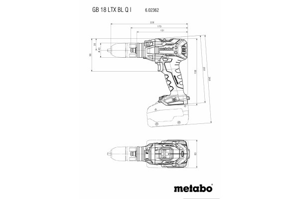 Акумуляторний шурупокрут-різьбонарізчик Metabo Metabo GB 18 LTX BL Q I 2х5.5Aг (602362660) фото 10