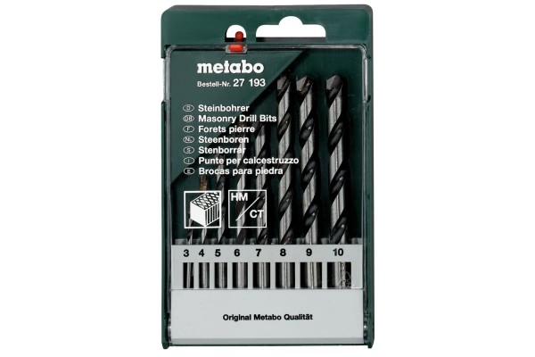 Набор сверл по камню Metabo 8 штук (627193000)  фото 