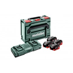 Комплект акумуляторних батарей Metabo LiHD 18 В 4х8.0 Аh із зарядним пристроєм у кейсі (685135000)