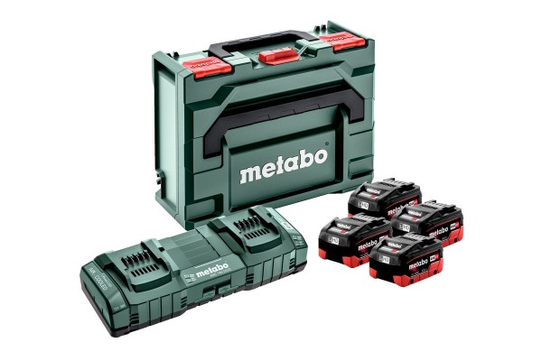 Комплект акумуляторних батарей Metabo LiHD 18 В 4х8.0 Аh із зарядним пристроєм у кейсі (685135000)  фото 