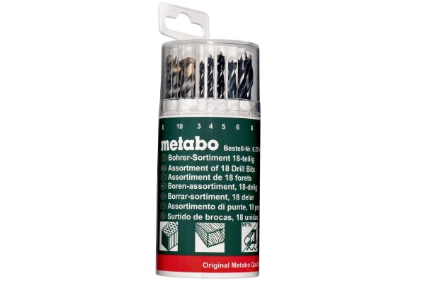Набір свердел універсальний Metabo 18 шт Ø 3-10 мм (627190000)  фото 