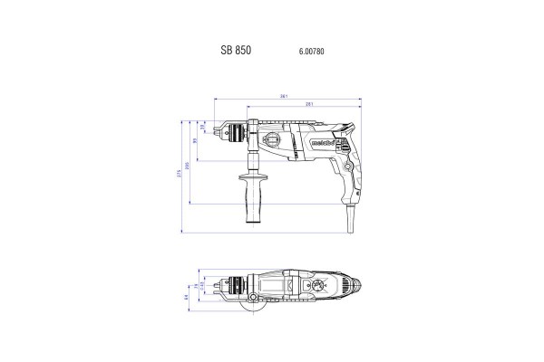 Ударний дриль Metabo SBE 780-2 мережевий, ШЗП, 0.78 кВт (600781500) фото 5