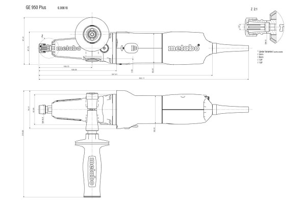 Пряма шліфувальна машина Metabo GE 950 G PLUS (600618000) фото 7
