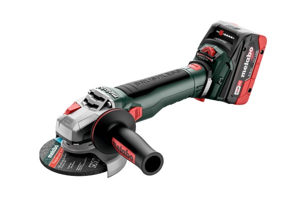 Акумуляторна кутова шліфувальна машина Metabo WVB 18 LT BL 11-125 QUICK + 2 АКБ 5.5Аг з ЗП і кейсом METABOX 165 L (613057660)  фото 