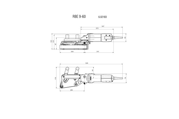 Стрічкова шліфмашина для труб Metabo RBE 9-60 SET в сталевому кейсі (602183510) фото 6