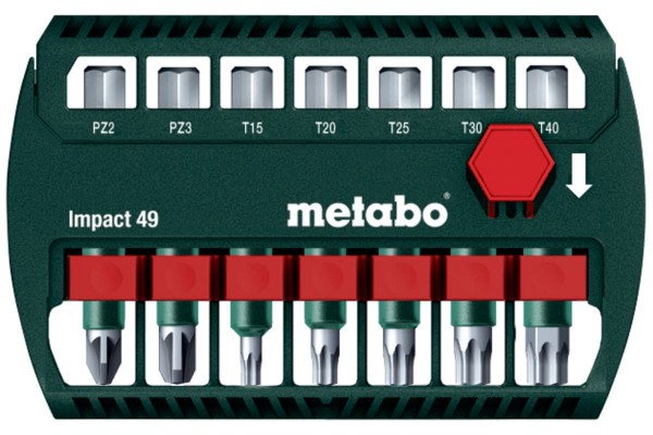 Комплект ударопрочных бит Metabo, 7 предметов (628850000)  фото 