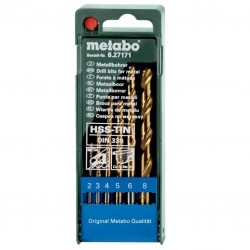 Набор сверл по металлу Metabo HSS-TiN 6 предметов (627171000)