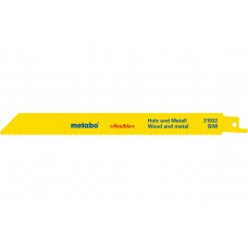 Сабельное полотно по дереву с гвоздями Metabo Flexible 200 мм, S 1022 HF, 5 шт (631932000)