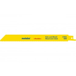 Сабельное полотно по дереву с гвоздями Metabo Flexible 200 мм, S 1022 HF, 5 шт (631932000)