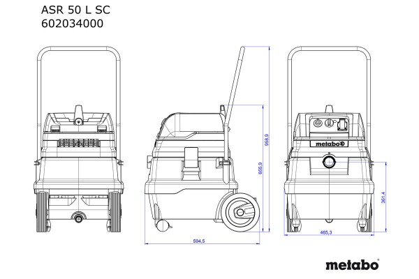 Будівельний пилосос Metabo ASR 50 L SC (602034000) фото 6