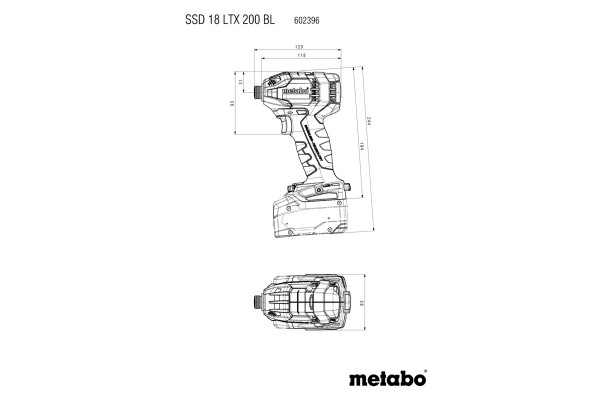 Акумуляторний ударний гайкокрут Metabo SSD 18 LTX 200 BL безщітковий (602396800) фото 2