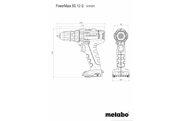 Акумуляторний дриль-шурупокрут Metabo PowerMaxx BS 12 Q (601037500) фото 4