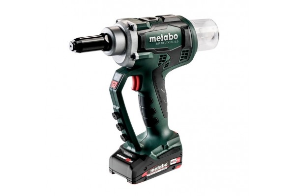 Акумуляторний заклепувальний пістолет Metabo NP 18 LTX BL 5.0 2х2.0 Аг (619002500)  фото 