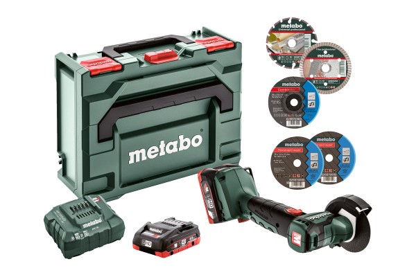 Акумуляторна болгарка Metabo PowerMaxx CC 12 BL 2х4.0 Аг (600348800)  фото 