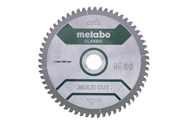 Пильный диск Metabo CLASSIC по мультиматериалам 254х30х2.6, 60 зубьев (628285000)  фото 