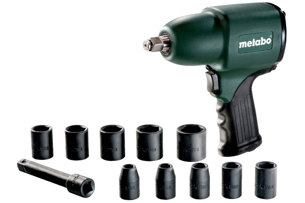 Пневмогайкокрут ударний Metabo DSSW 360 SET 1/2" з набором головок (604118500)  фото 