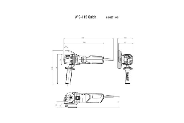 Болгарка Metabo W 9-115 Quick (600371000) фото 3