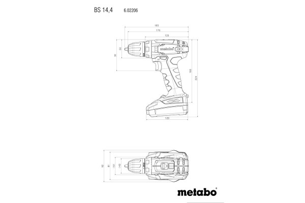 Акумуляторний дриль-шурупокрут Metabo BS 14.4 + 1 АКБ і ЗП у кейсі (602206510) фото 2